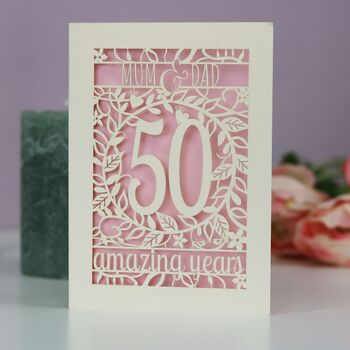 Personalised Papercut Flower Anniversary Card, 4 of 9