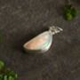 Solid Australian White Opal Pendant, thumbnail 2 of 4