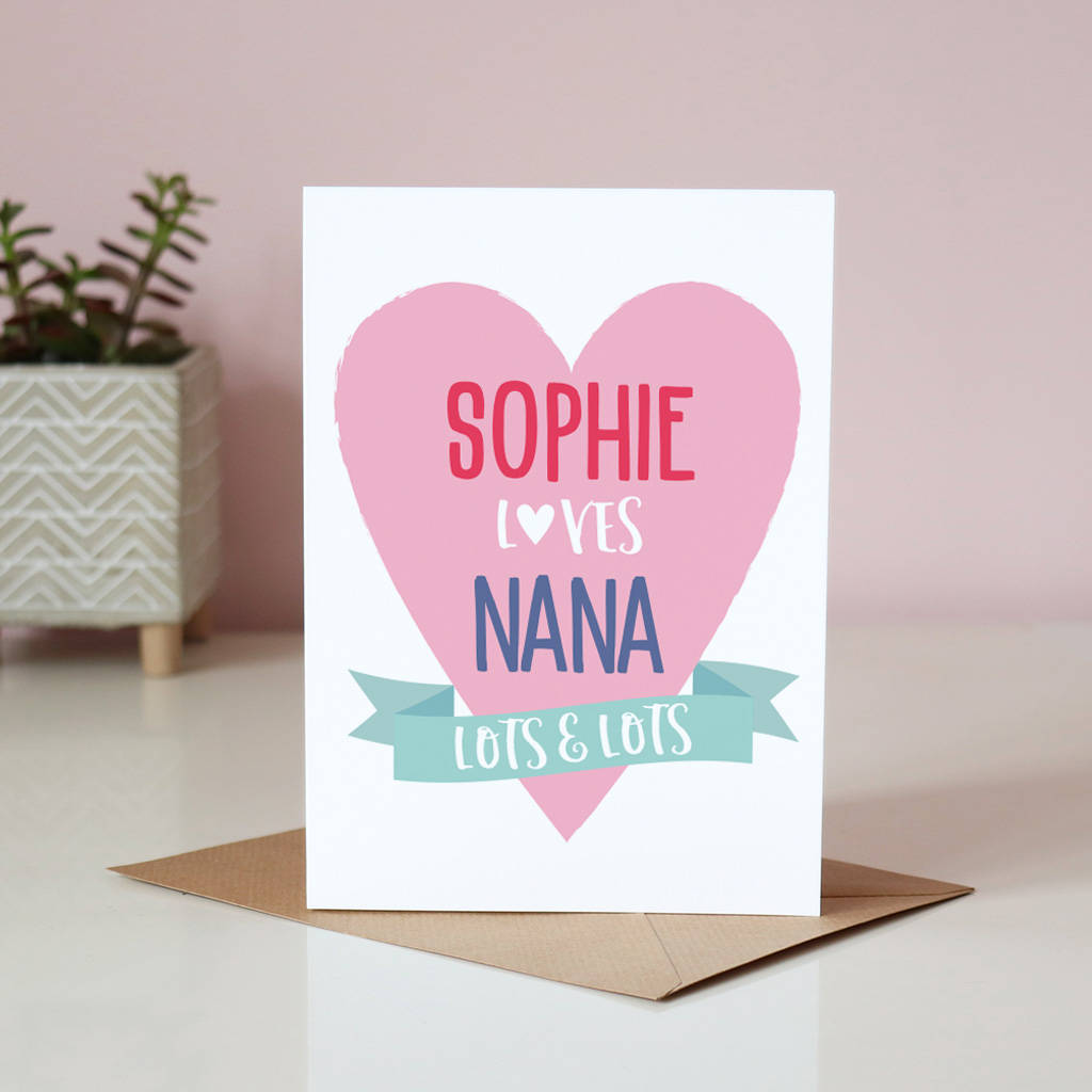 Personalised Loves Granny Card By Sarah Catherine 4306