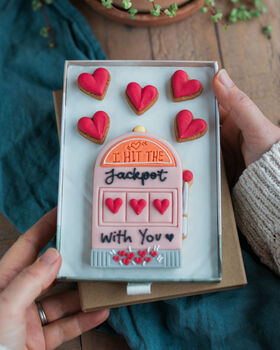 I Hit The Jackpot With You Biscuit Gift, 2 of 4