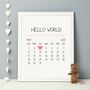 Personalised Baby Birth Date Print, thumbnail 1 of 3