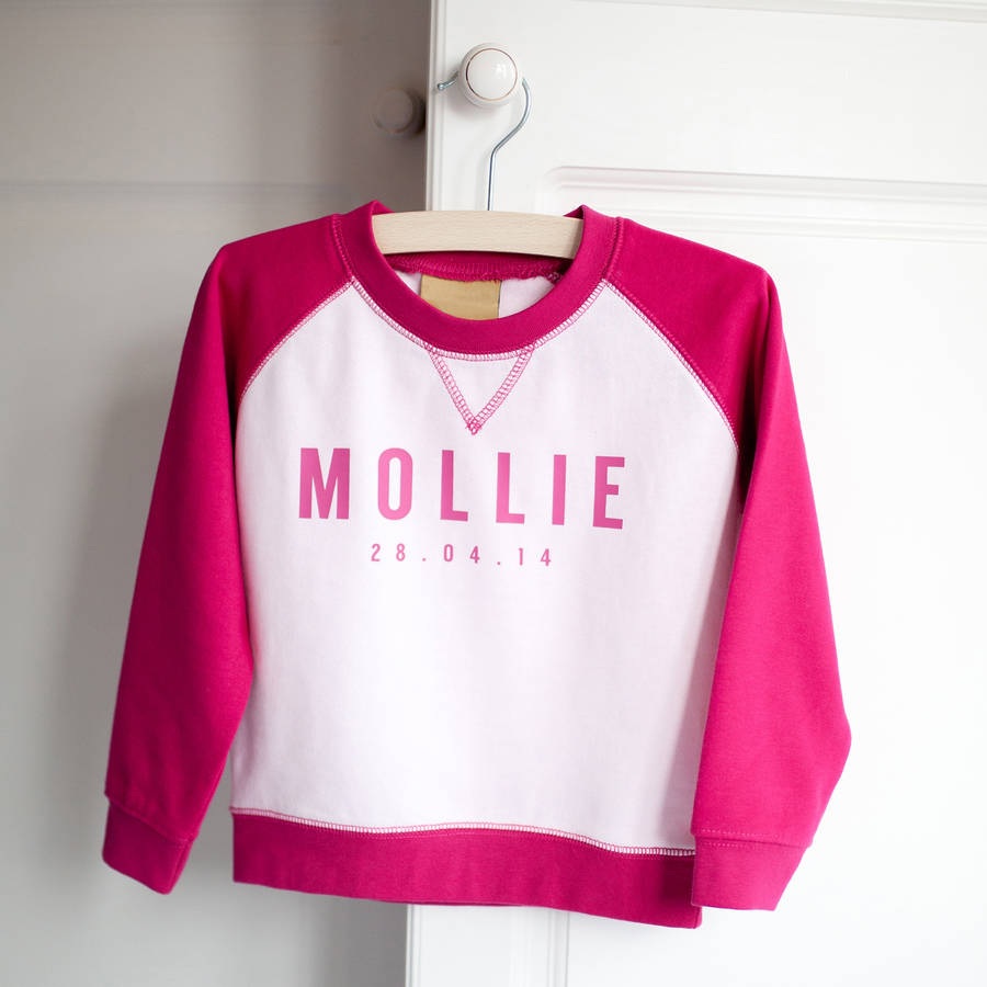Personalised Baby/Child Girl’s Jumper By Rosie Willett Designs
