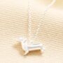 Sterling Silver Sausage Dog Pendant Necklace, thumbnail 2 of 2