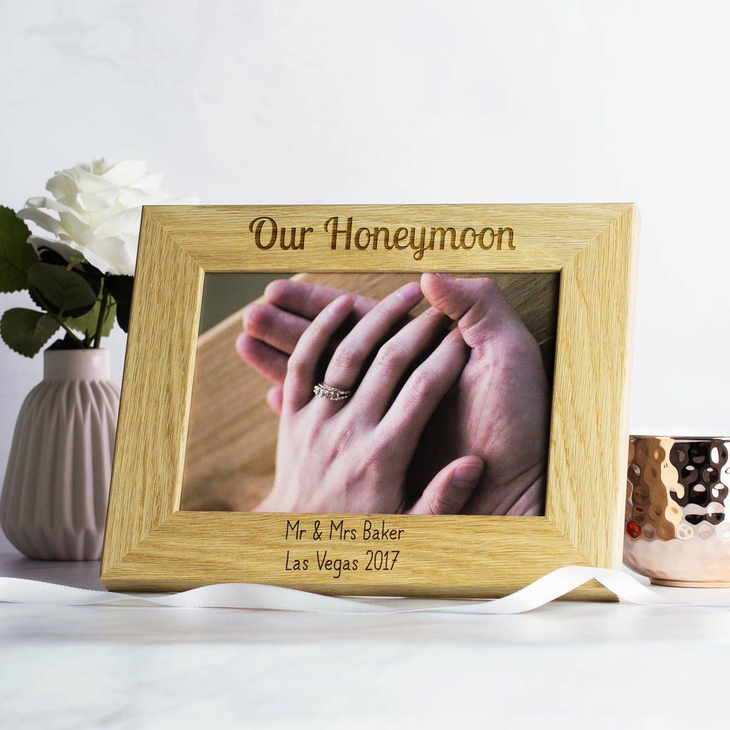 Personalised Honeymoon Photo Frame By Mirrorin Notonthehighstreet Com Personalised Honeymoon Photo Frame