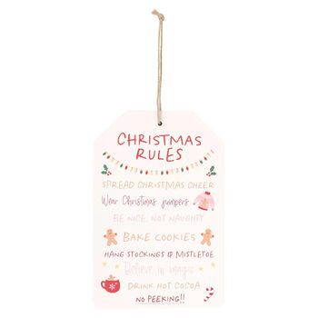 Sugarplum Christmas Rules Sign, 2 of 2