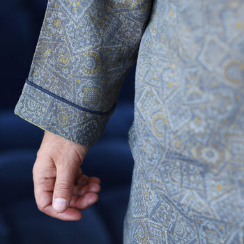 Personalised Men’s Heritage Jacquard Pyjama Set – Pure Cotton, 5 of 12