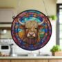 Highland Cow Stained Glass Effect Suncatcher, thumbnail 4 of 6