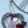 Valentines Red Rose Heart Hanging Wreath, thumbnail 3 of 6