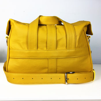 Handcrafted Yellow Overnight Bag, 4 of 8