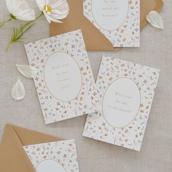 Lilla Floral Maid Of Honour Card, 4 of 4
