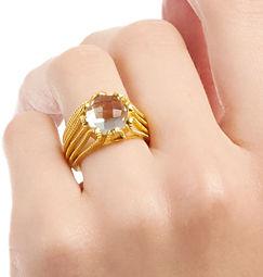 Gold Vermeil Cocktail Ring Alessia, 7 of 9