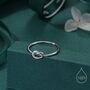 Sterling Silver Heart Knot Silver Ring, thumbnail 1 of 12