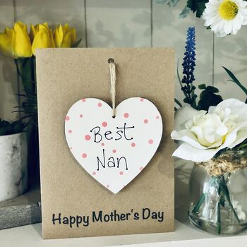 Personalised Mother's Day Nan Wooden Keepsake Card By Craft Heaven Designs