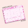 Pink Cow Print A4 Weekly Planner, thumbnail 4 of 6