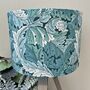 William Morris Acanthus Teal Drum Lampshades, thumbnail 3 of 10