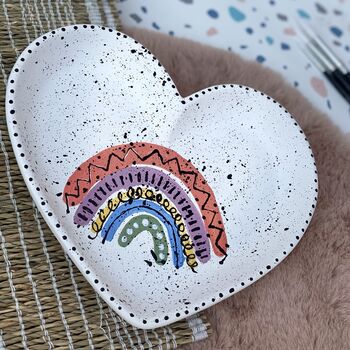 Paint Your Own Ceramic Heart Plate Kit, 2 of 12
