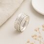 Personalised Sterling Silver Triple Spinner Ring – 8mm, thumbnail 1 of 8