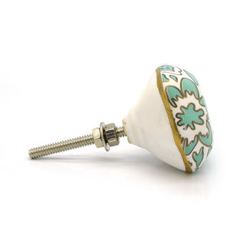 Blue And Green Moroccan Ceramic Cupboard Knobs, 5 of 8