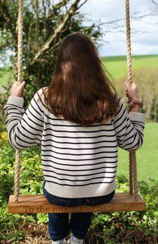 Personalised Oak Rope Swing, 9 of 12