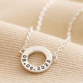 Personalised Eternity Ring Pendant Necklace, 4 of 9