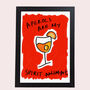 Aperol Spritz Illustrated Cocktail Print, thumbnail 4 of 5