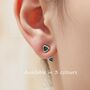 Double Trillion Cut Cz Ear Jacket In Sterling Silver, thumbnail 1 of 12