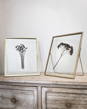 Large Gold Pressed Flower Frame: Black Daisies, 3 of 7