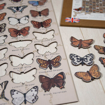 Butterflies Of The British Isles Wooden Jigsaw Puzzle, 3 of 7