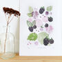 Blackberries A5 Art Print, thumbnail 1 of 3