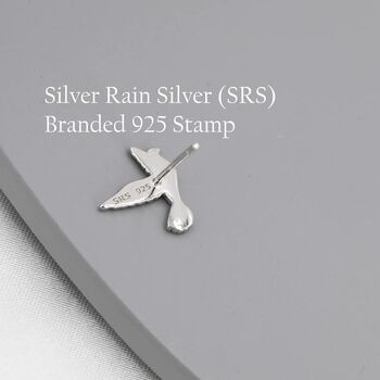 Dove Stud Earrings In Sterling Silver, 5 of 10