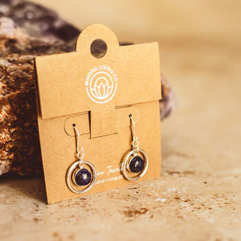 Crystal Hoop And Dangle Earrings – Silver Plated, 2 of 10