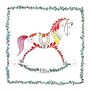Personalised Children's Rocking Horse Original Artwork, thumbnail 5 of 6