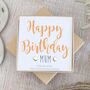 Yellow Gold Earrings, Happy Birthday Mum, thumbnail 1 of 4
