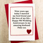 Personalised 9th Wedding Anniversary Card, thumbnail 1 of 4