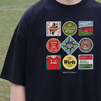 Liverpool Beer Mats Oversized T Shirt, 9 of 10