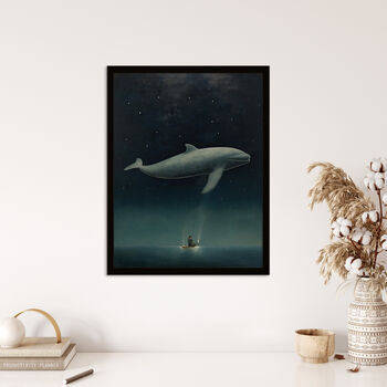 The Whale Watcher Dark Moody Seascape Wall Art Print, 4 of 6