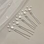 Set Of Five Pearl Flower Bridal Hair Pins, thumbnail 12 of 12