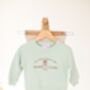 'Our First Father's Day' Personalised Embroidered Bear Sweatshirt Jumper, thumbnail 5 of 8