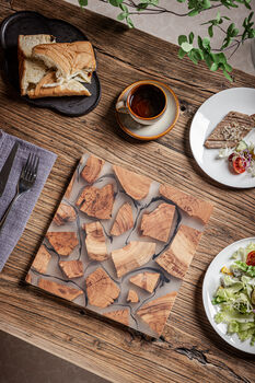 Square Handmade Wood Resin Placemats, 7 of 12