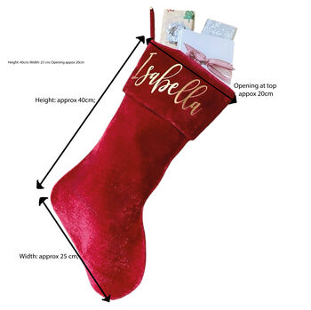 Personalised Velvet Stocking, 4 of 4