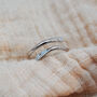 Personalised Inital Adjustable Sterling Silver Hug Ring, thumbnail 5 of 8