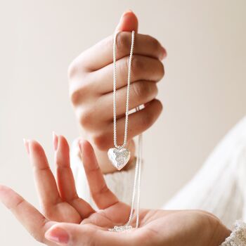 Large 3D Molten Heart Pendant Necklace, 3 of 11