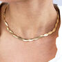 Plaited Double Herringbone Snake Chain Necklace, thumbnail 1 of 6