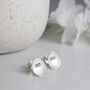 Small Silver Seed Stud Earrings, thumbnail 2 of 5