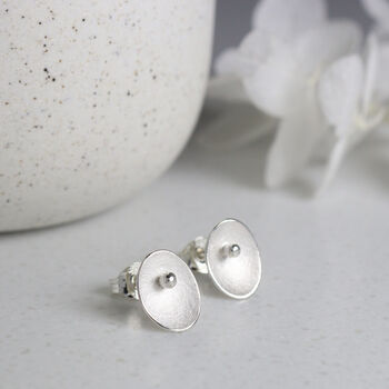 Small Silver Seed Stud Earrings, 2 of 5
