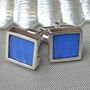 Engine Turned Antique Sterling Silver Cufflinks, thumbnail 2 of 5