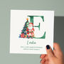 Personalised Santa Initial Christmas Card For Child, thumbnail 2 of 7