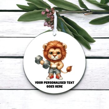 Personalised Lion Weights Birthday / Father's Day Gift, 2 of 2