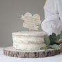 Personalised Traditional Wooden Wedding Cake Topper, thumbnail 1 of 5