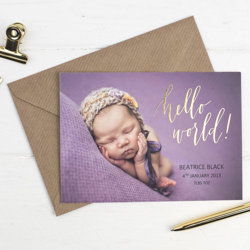 20 New Baby Announcement Cards By Emilie Rose Notonthehighstreet